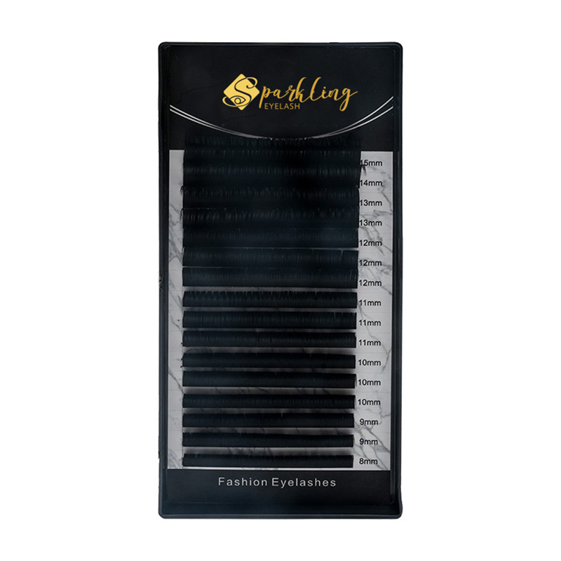 Extensão de cílios com volume preto fosco 0,05 D Curl
