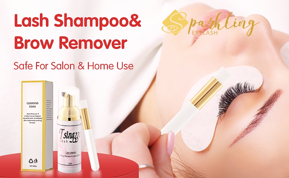Limpador de extensão de cílios de marca própria: Sparkling Eyelash®