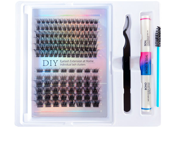 Os melhores produtos Pingdu Sparkling Eyelash® para extensões de cílios de vison DIY de aparência natural
