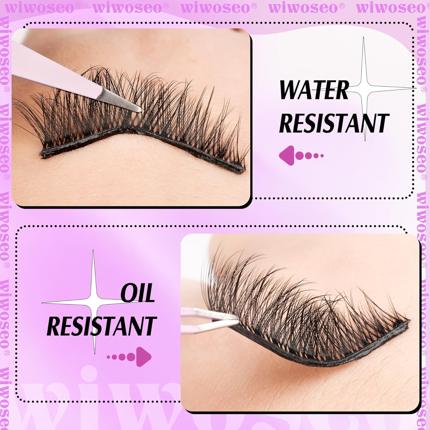 Obtenha a aparência perfeita com os cílios autoadesivos e fofos e finos da Pingdu Sparkling Eyelash®