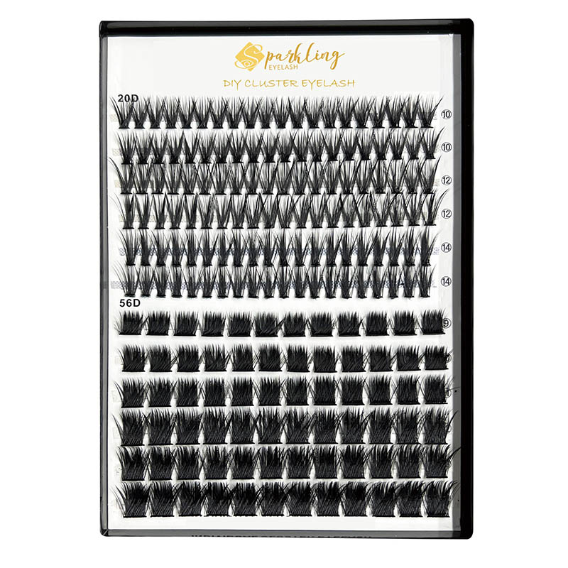 Kit de extensão de cílios DIY 20D 56D com Lash Bond e removedor