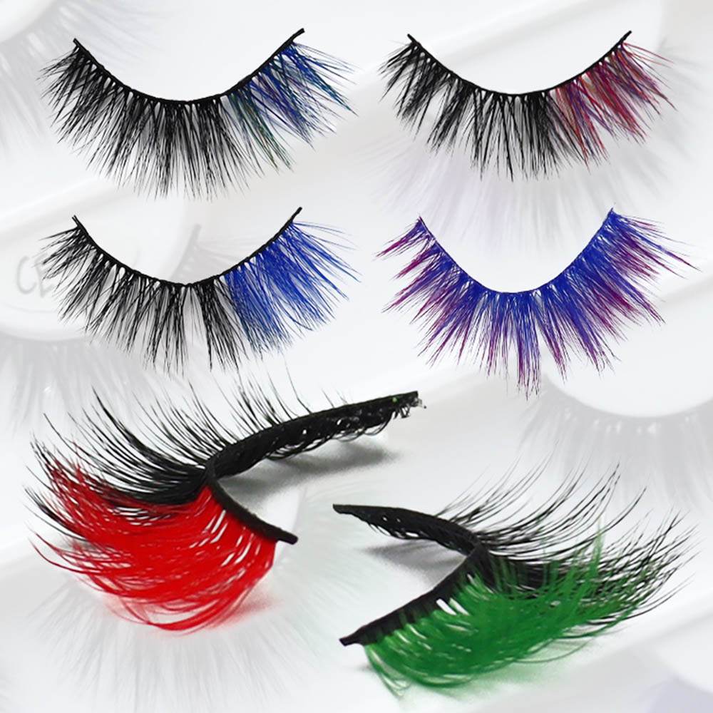 Cílios postiços coloridos