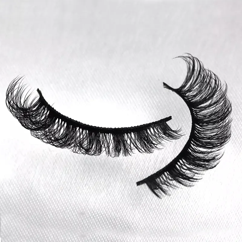Cílios de vison falso russo 13mm D C Curl Volume